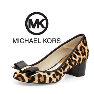 🌺 MICHAEL KORS🌺Women’s 5.5🌺
Kiera Calf-Hair Bow Pump Leopard/Natural🌺